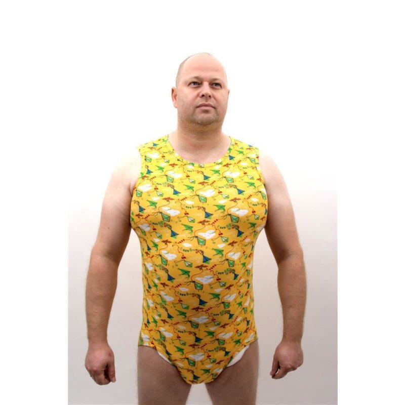 Diaper suit AB 1021 short sleeve Dargon Yellow
