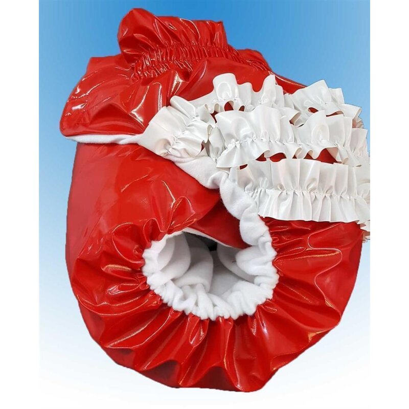 Big Kiddyfee Omutsu Lackstoff mit Rüschen Rosa-2 = 90  bis 130 cm Hüfte