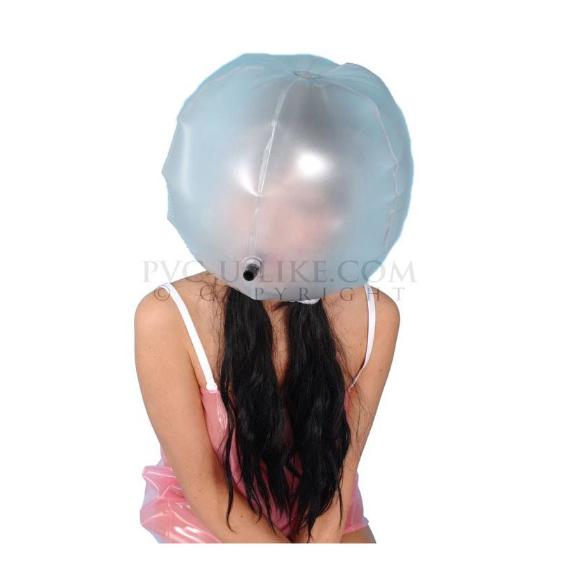Ballon Maske mit Atemrohr glasklar schwarz
