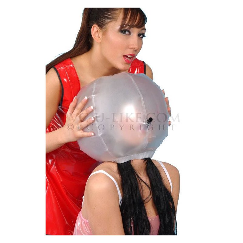 Ballon Maske mit Atemrohr weiss