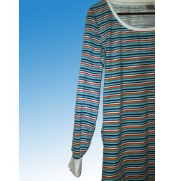 Colorful striped wrap bodysuit