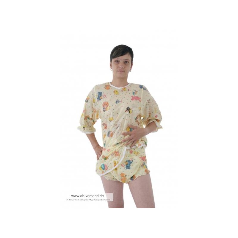 Vroni Apron billiant weiss semi mit Punkten