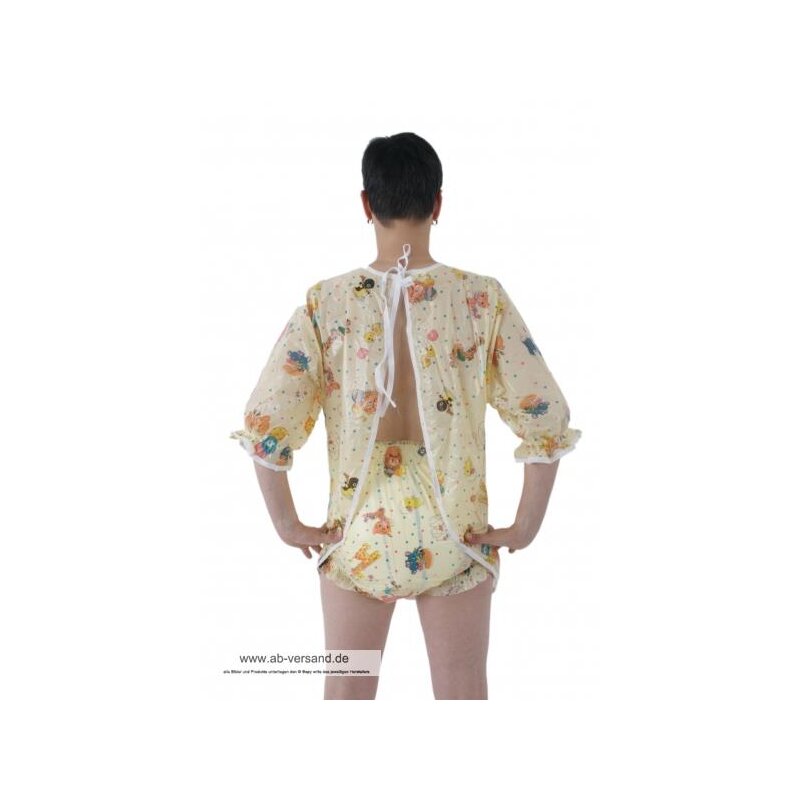 Vroni Apron billiant weiss semi mit Punkten
