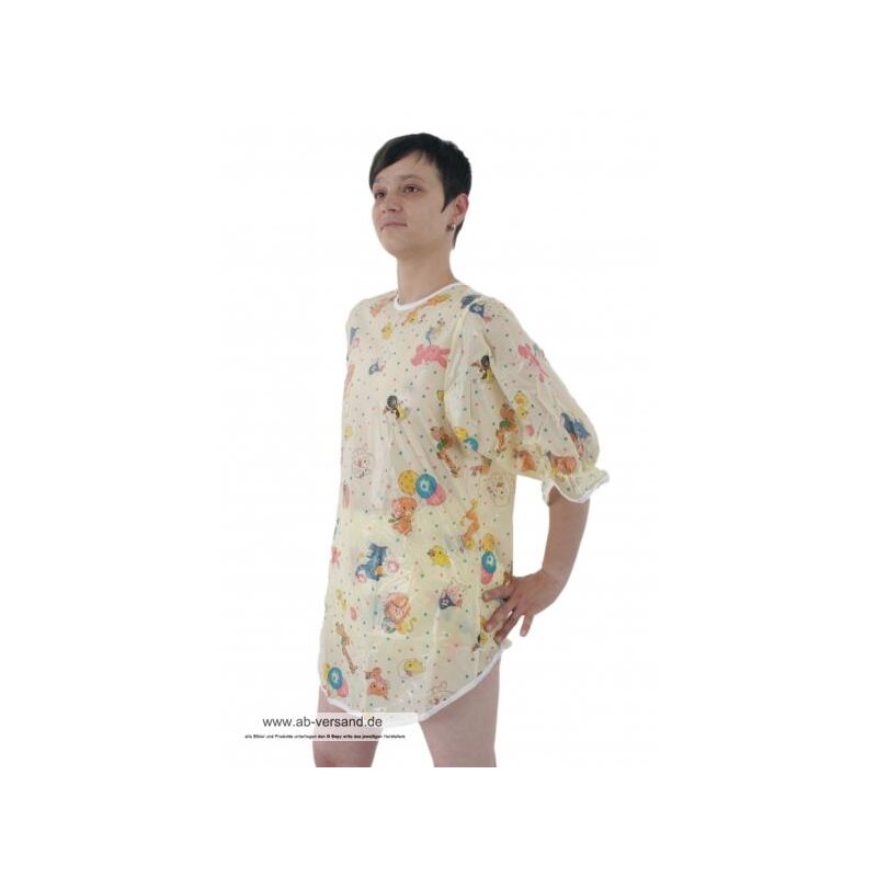 Vroni Apron billiant weiss semi mit Punkten