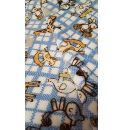Joschua Baby-Blanket blue Cildpattern 100 x 140 cm