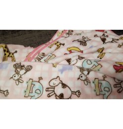 *Joschua Baby Kuscheldecke Rosa Kindermuster  140 * 200 cm