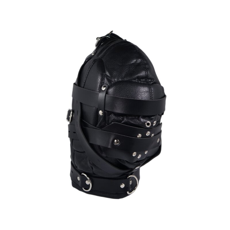 Schallgedämmte Isolationsmaske mit abnehmbarem Knebel rosa